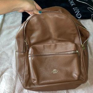 Brown coach backpack